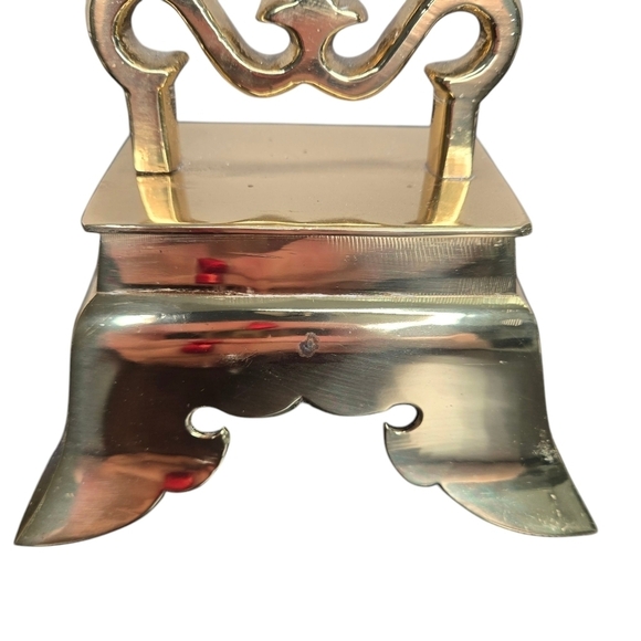 Set Of 2 Vintage 15" Tall Brass Chinese Candle Holders, Chinoiserie Candlesticks - Picture 7 of 15